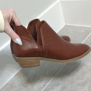 Brown Leather Ankle Booties